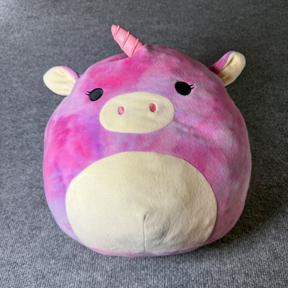 Squishmallow Unicorn Plush Toy Pink Purple‎ Tie Dye Stuffed Animal Read Desc.